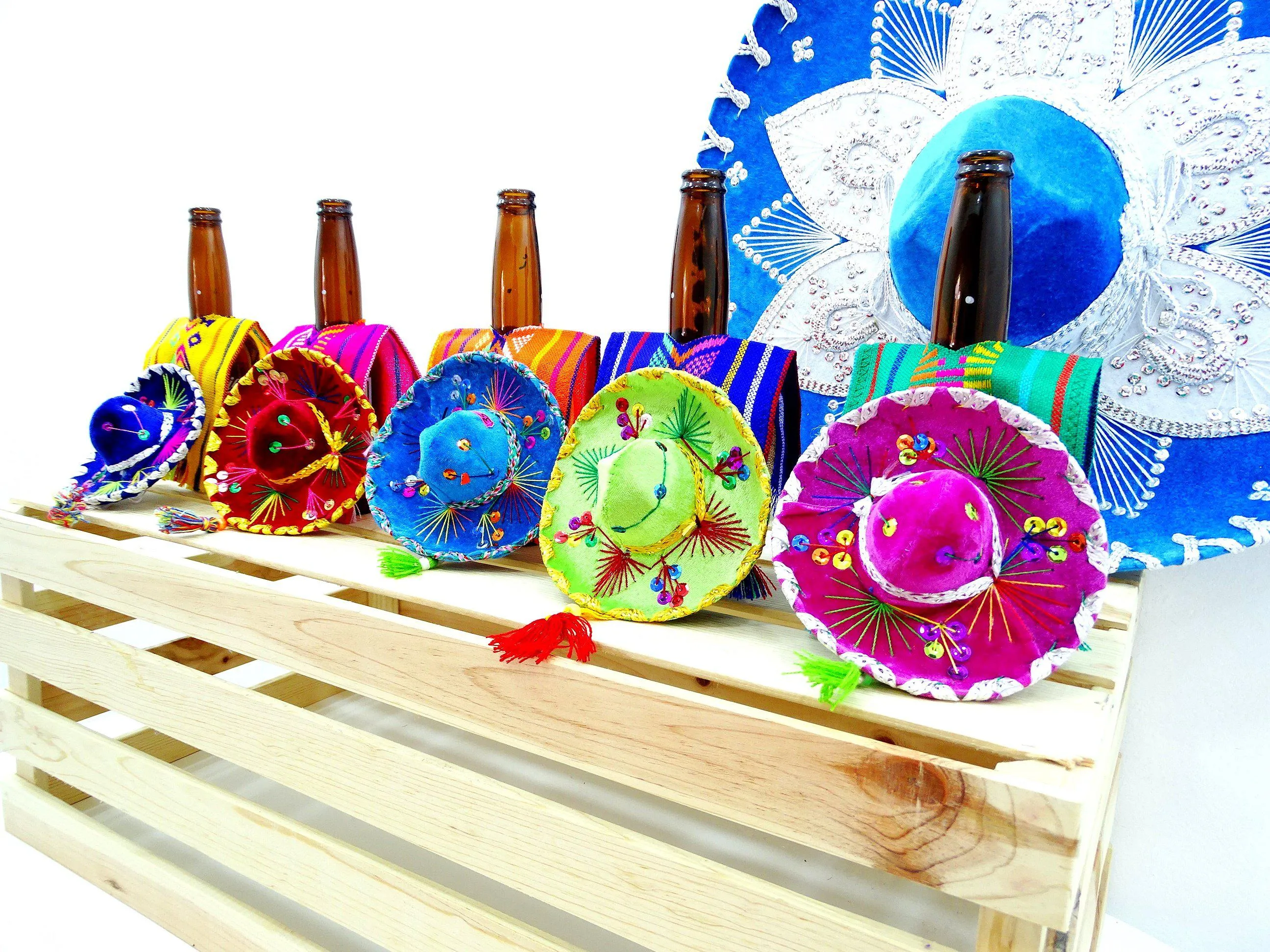 Authentic Mini Sombreros in Multi-Color