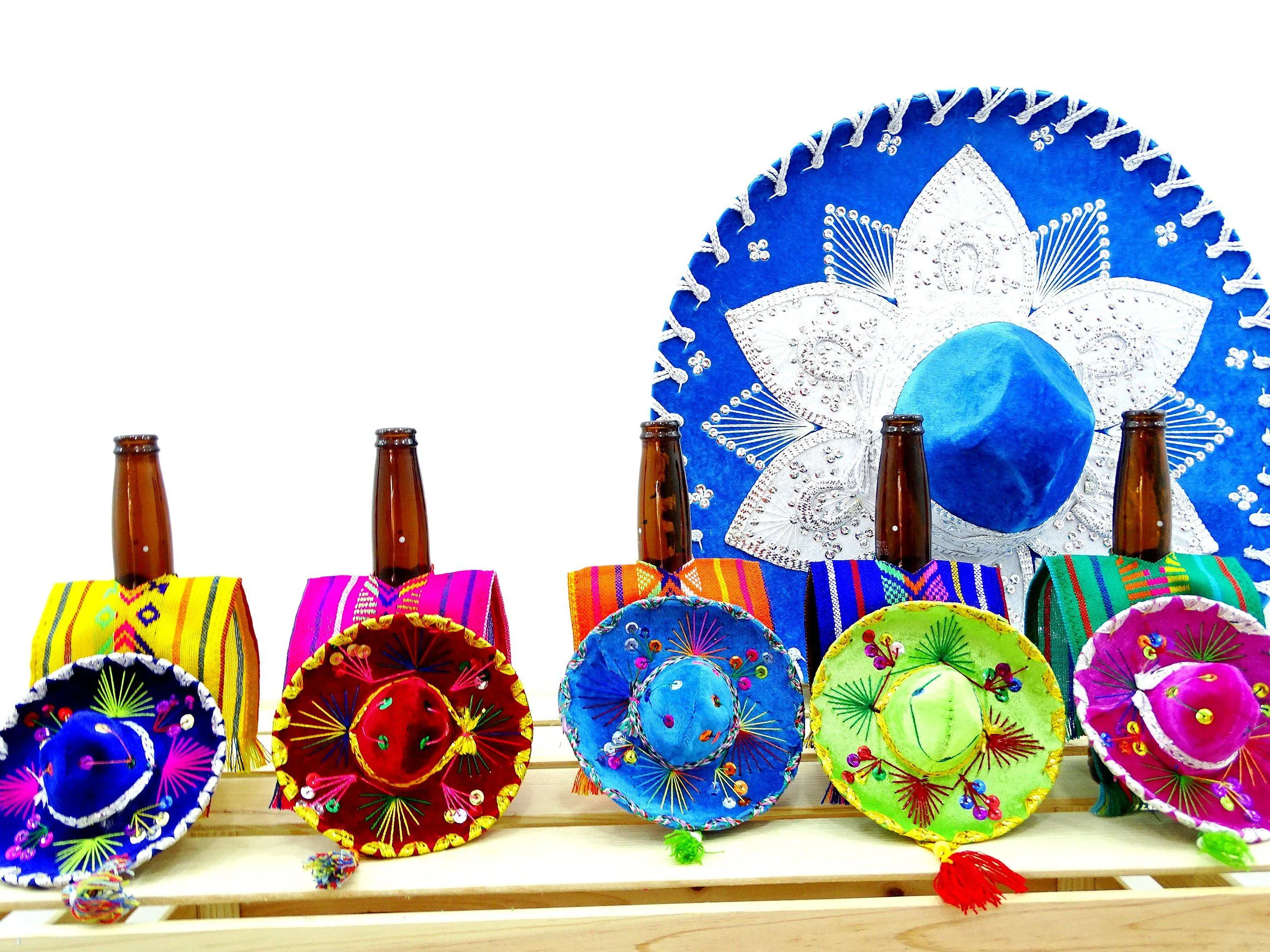 Authentic Mini Sombreros in Multi-Color