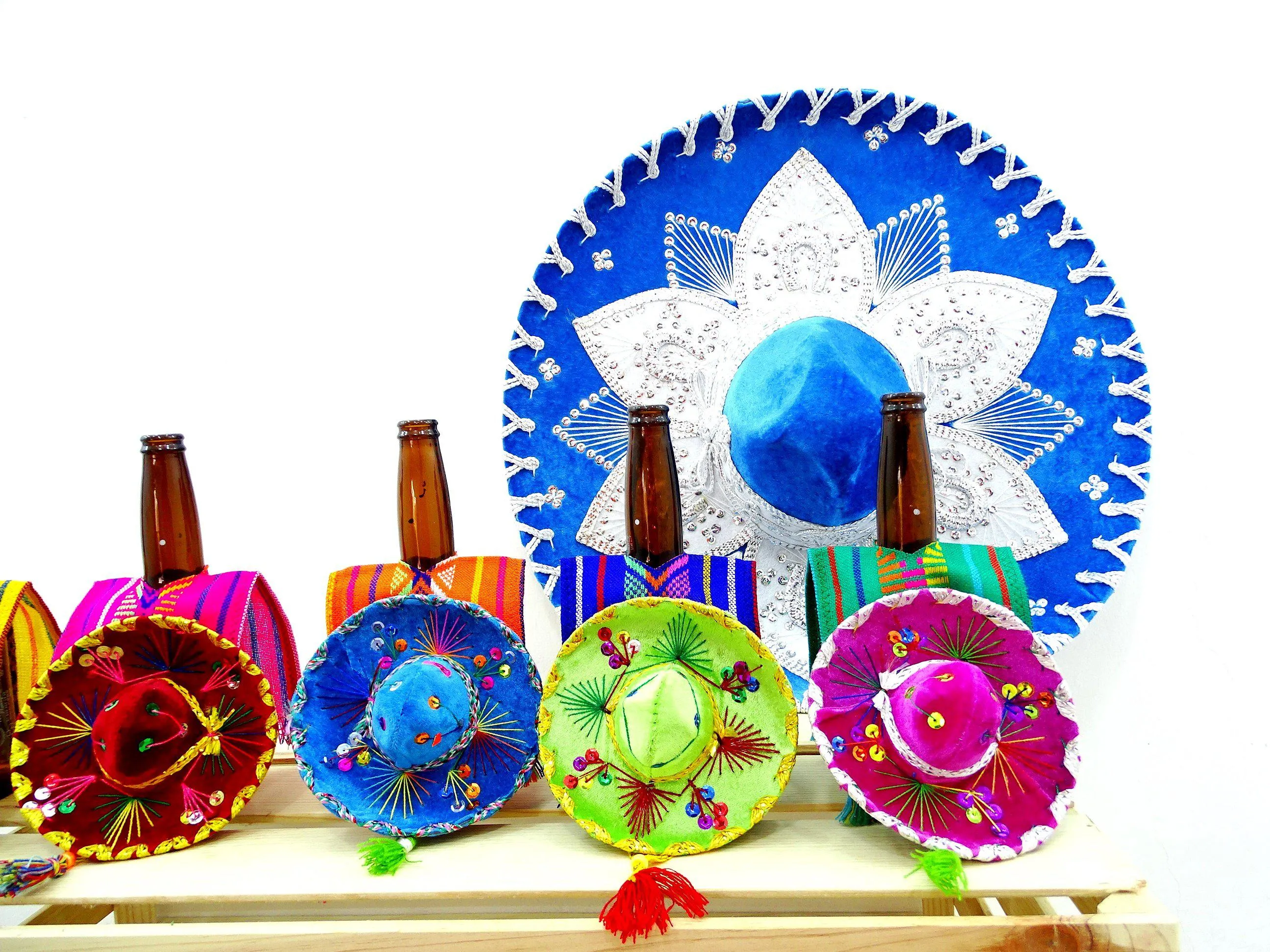 Authentic Mini Sombreros in Multi-Color