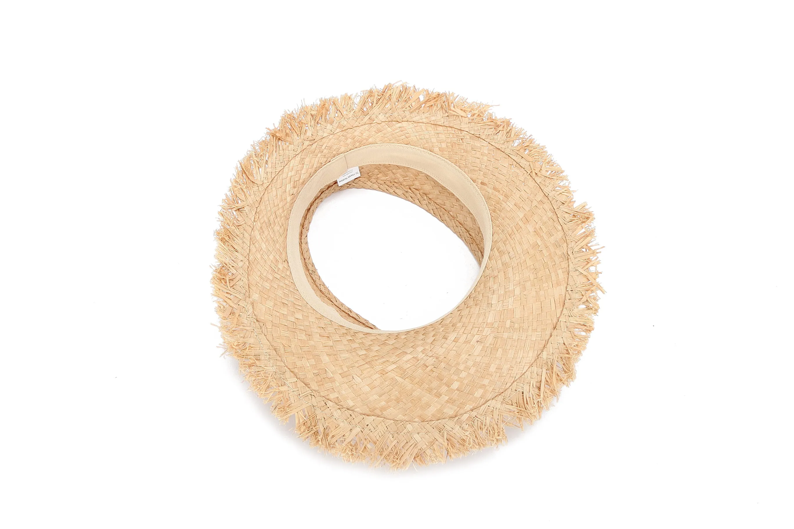 Hat Papale Round Open Top Assymetric Fringes