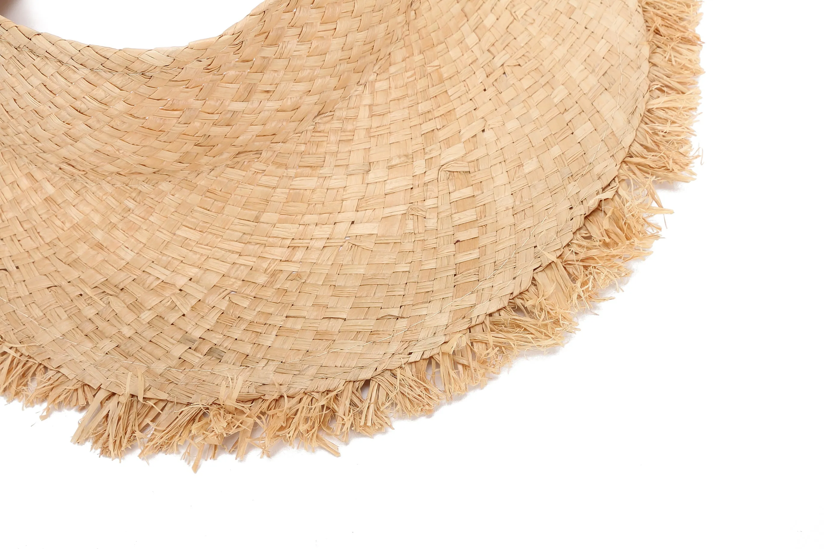 Hat Papale Round Open Top Assymetric Fringes