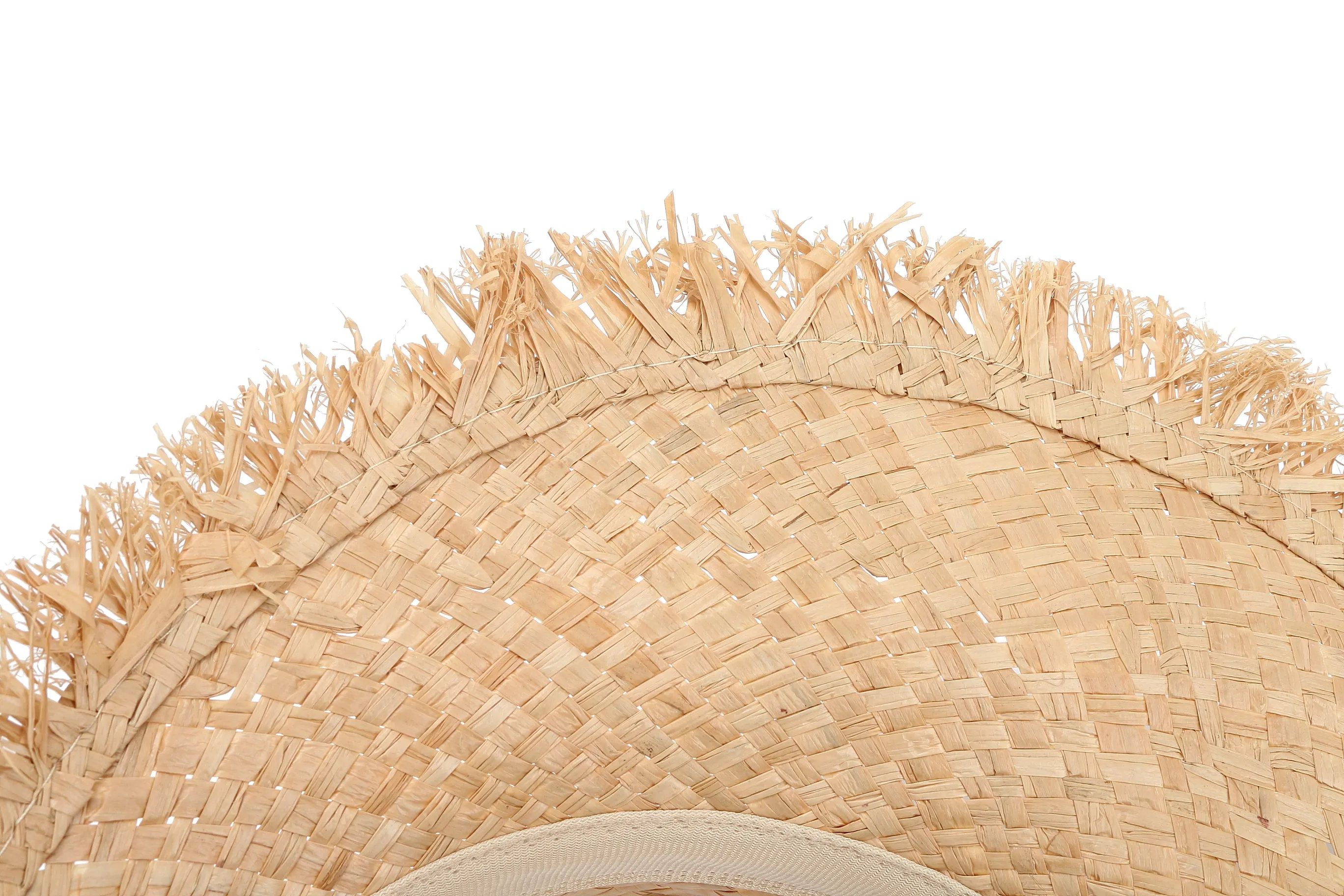 Hat Papale Round Open Top Assymetric Fringes