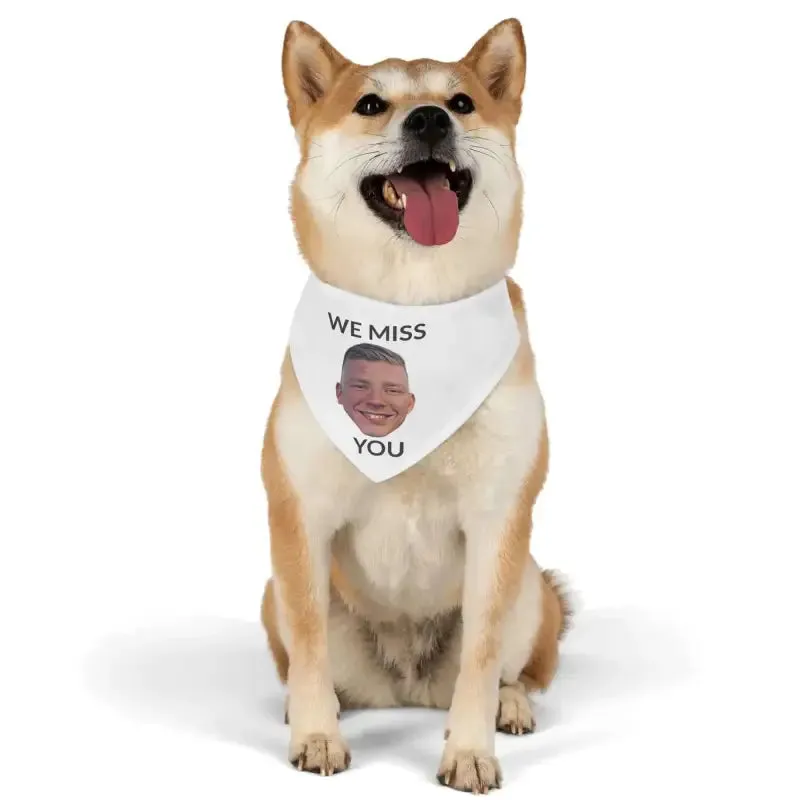 Personalized Dog Bandana for Your Furry Friend Who Misses