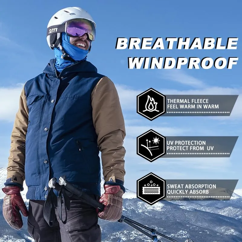 ROCKBROS Winter Cycling Mask Fleece Warm Windproof Balaclava Ski Mask