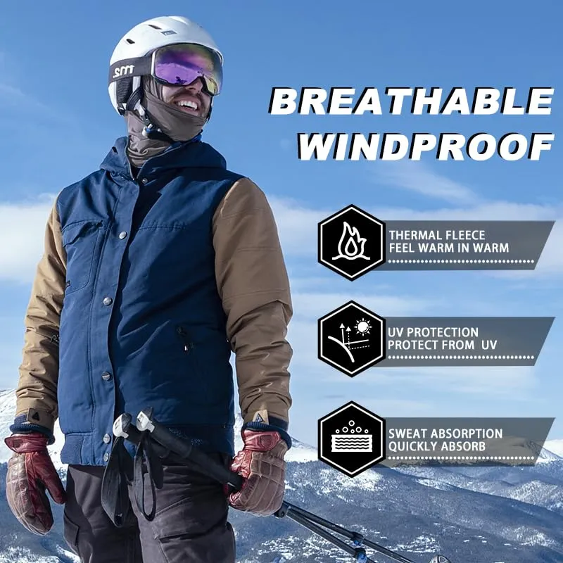 ROCKBROS Winter Cycling Mask Fleece Warm Windproof Balaclava Ski Mask
