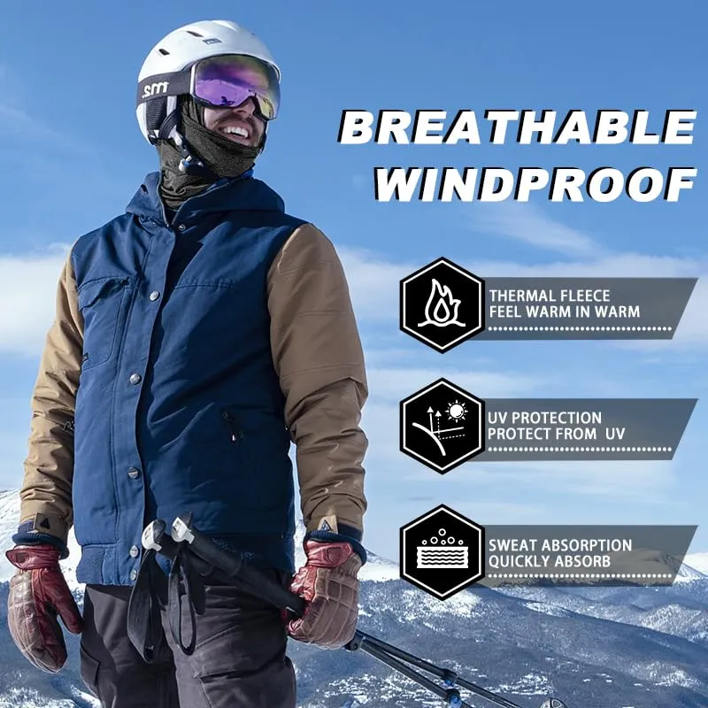 ROCKBROS Winter Cycling Mask Fleece Warm Windproof Balaclava Ski Mask