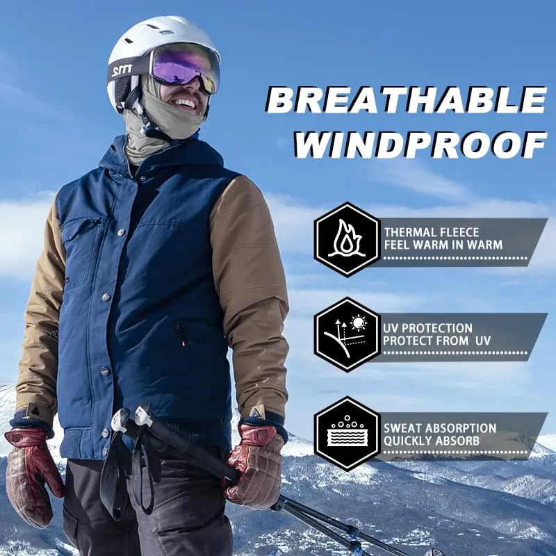 ROCKBROS Winter Cycling Mask Fleece Warm Windproof Balaclava Ski Mask