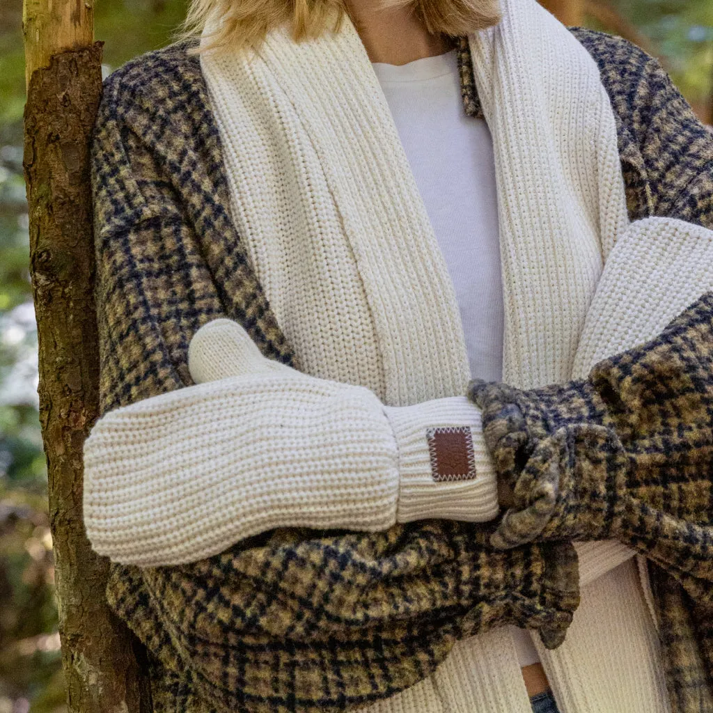 White Speckled Mittens S/M
